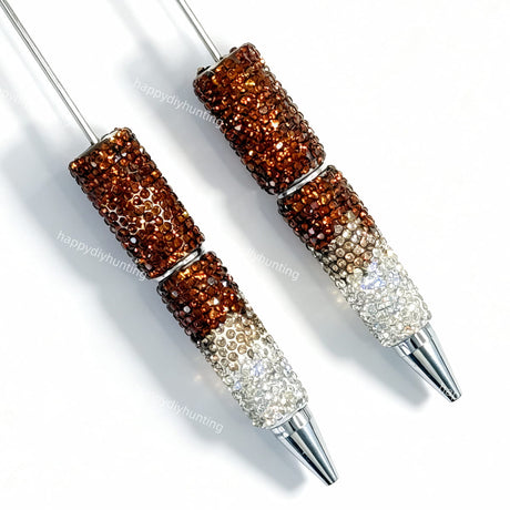 brown ombre rhinestone beadable pen wholesale for DIY custom crafts and personalized pens