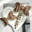 brown monogram pattern bow beads for diy beadable pens handmade craft supplies