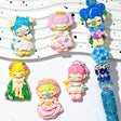 Bubble‑Blossom Girl Acrylic Focal Beads for beadable pen DIY craft projects