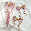 Candy character print bow silicone focal beads for DIY beadable pens