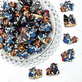Cartoon Cat and Mouse Character Acrylic Focal Beads for beadable pen DIY craft projects