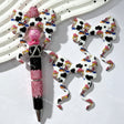 cartoon cowgirl bow silicone focal beads for DIY beadable pens and western crafts