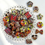 close-up cartoon mouse with red shorts mixed shape acrylic focal bead for DIY beadable pens
