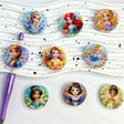Cute floral cartoon princess acrylic focal beads for DIY beadable pens handmade crafts