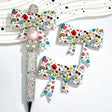 cartoon puppy rainbow bow silicone focal beads for DIY beadable pens and cute crafts