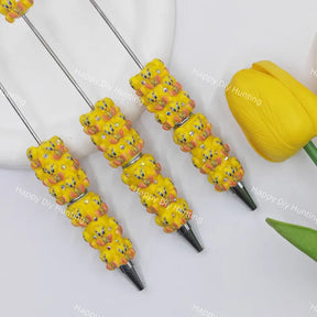 Halloween Yellow Cartoon Bird Beadable Pens Wholesale, Beadable Pens Supplies