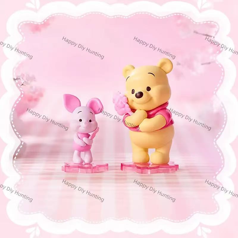 cherry blossom bear and friends character pen toppers no hole solid PVC floral stationery decor