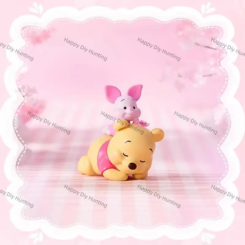 cherry blossom bear and friends character pen toppers no hole solid PVC floral stationery decor