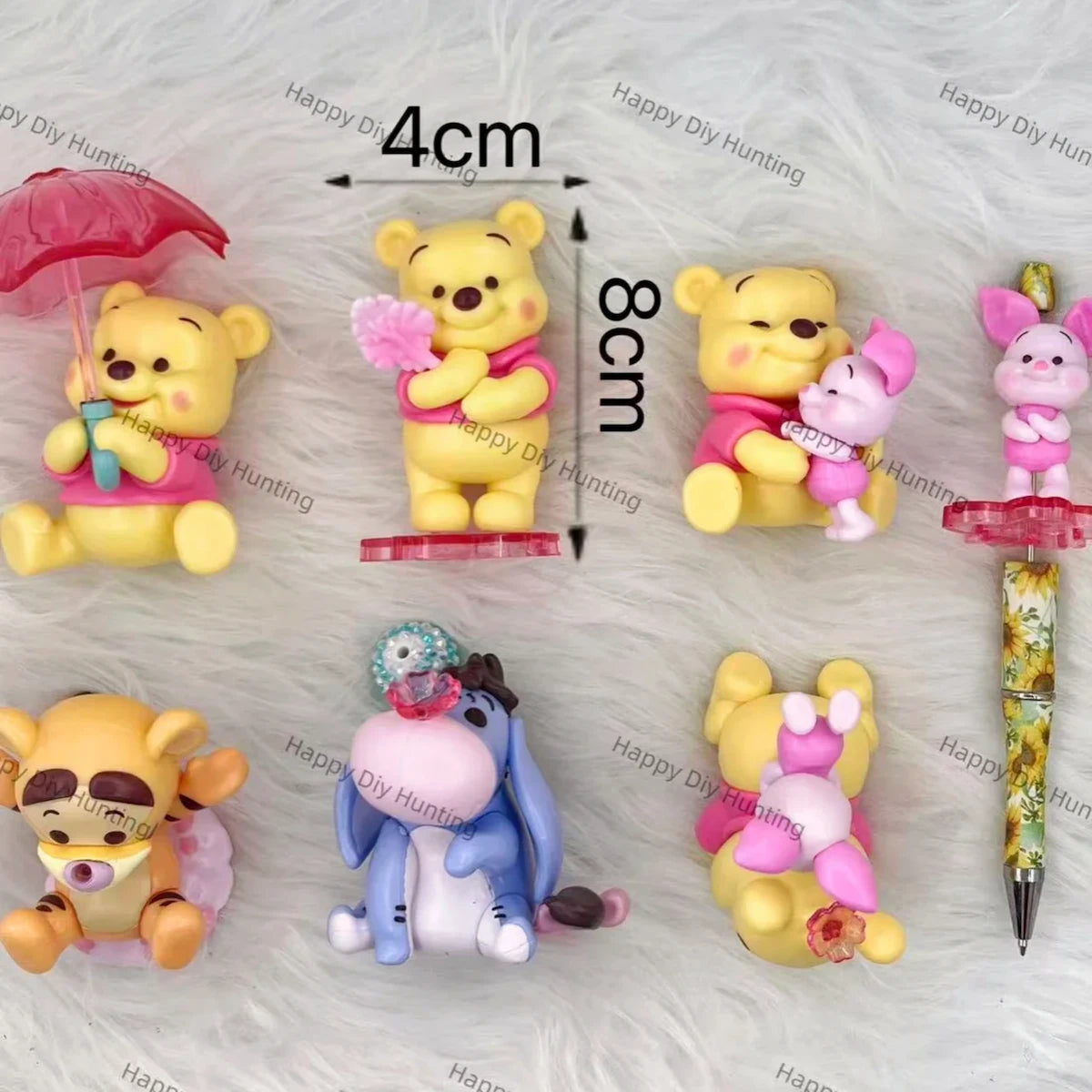 cherry blossom bear and friends character pen toppers no hole size reference for beadable pen diy projects