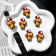 Christmas Santa Hat Yellow Bear Character Silicone Focal Beads for beadable pen DIY craft projects