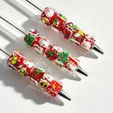 Christmas themed beadable pens wholesale for DIY holiday crafts and personalized pens