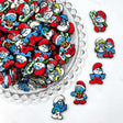 Christmas Blue Cartoon Elf Character Acrylic Focal Beads for beadable pen DIY craft projects