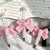 clear pink bow cluster beadable pens sparkly girly theme for diy stationery and handmade gifts