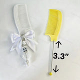 Multicolor plastic DIY beadable comb blanks with 3.3 inch metal rod for custom beaded hair accessory crafts