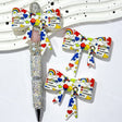 colorful puzzle rainbow heart bow silicone focal beads for DIY beadable pens and jewelry crafts