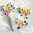 colorful Richard bow silicone focal beads for DIY pens and playful handmade crafts