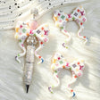 Colorful Geometric V*L Print Bow Silicone Focal Beads for custom beadable pen handmade DIY craft projects