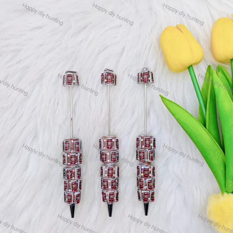 Red Mini Cola Soda Can Beadable Pen