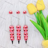 Red Monster Character Beadable Pen