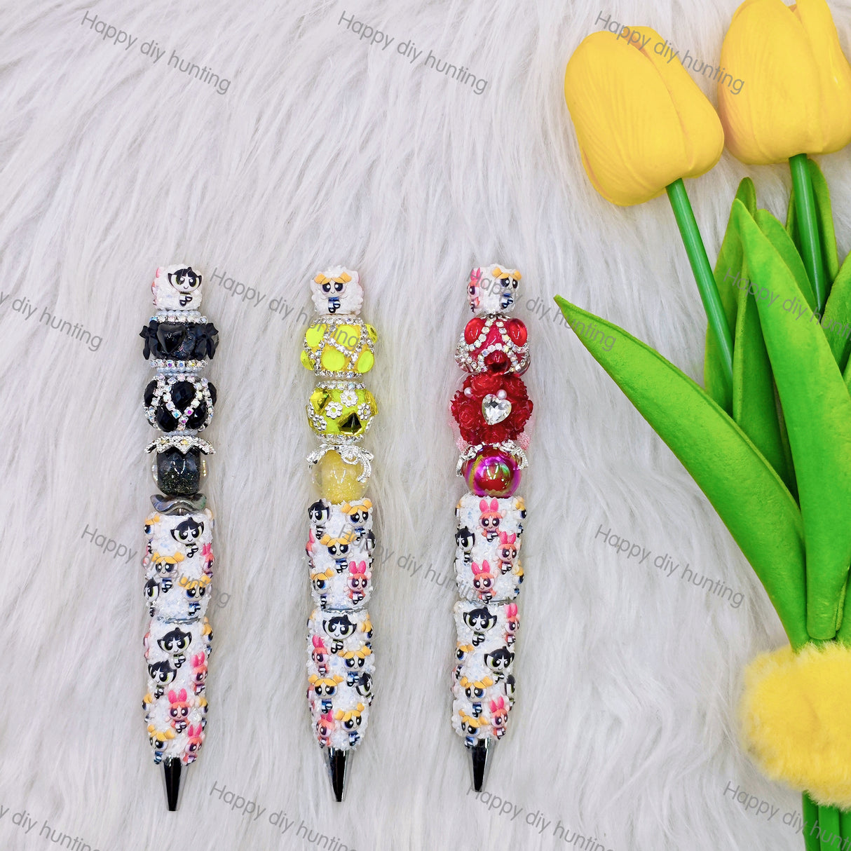 Cute Superhero Little Girl Beadable Pen