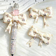 Cream Cartoon Animal Print Bow Silicone Focal Beads for beadable pen DIY craft projects