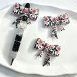 Cross print bow silicone focal beads for DIY beadable pens