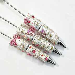 cute character friends beadable pens wholesale for DIY custom craft projects and collectible stationery