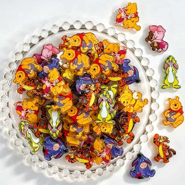 cute forest animal friends acrylic focal beads for DIY beadable pens and jewelry crafts