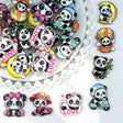 cute panda cartoon acrylic focal beads for DIY beadable pens keychains and handmade jewelry crafts