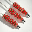 cute strawberry beadable pens wholesale for DIY custom crafts and personalized pens