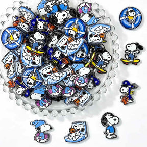 cute summer puppy acrylic focal beads for DIY pens and Snoopy-inspired handmade jewelry