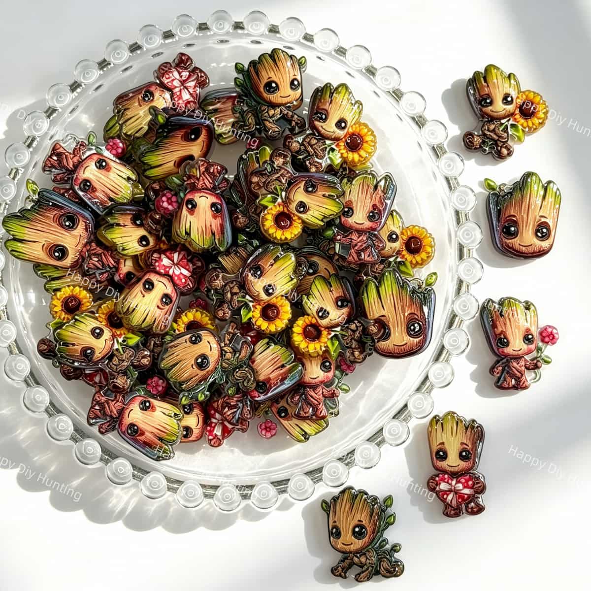 cute tree creature acrylic focal beads for DIY pens and woodland-themed jewelry crafts
