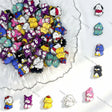 cute kawaii pet character printed acrylic focal beads lovely theme for diy jewelry and pen making