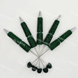 dark green rhinestone beadable pen blanks diy handmade stationery craft supplies wholesale glitter design