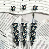 dark‑haired princess figurine bling beadable pens, character themed pen bases for diy stationery craft and handmade gift making