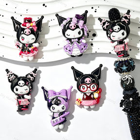 Dark Sweet Horned Character Acrylic Focal Beads for custom beadable pen handmade DIY craft projects