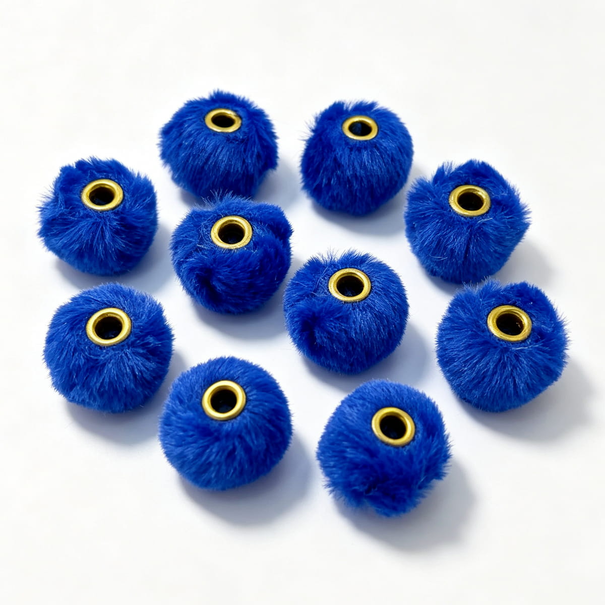 deep blue fuzzy spacer beads diy handmade stationery beadable pen craft supplies wholesale glitter