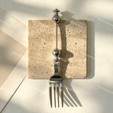 DIY beadable stainless steel fork blank, metal utensil ready for beads with 3mm or larger hole size