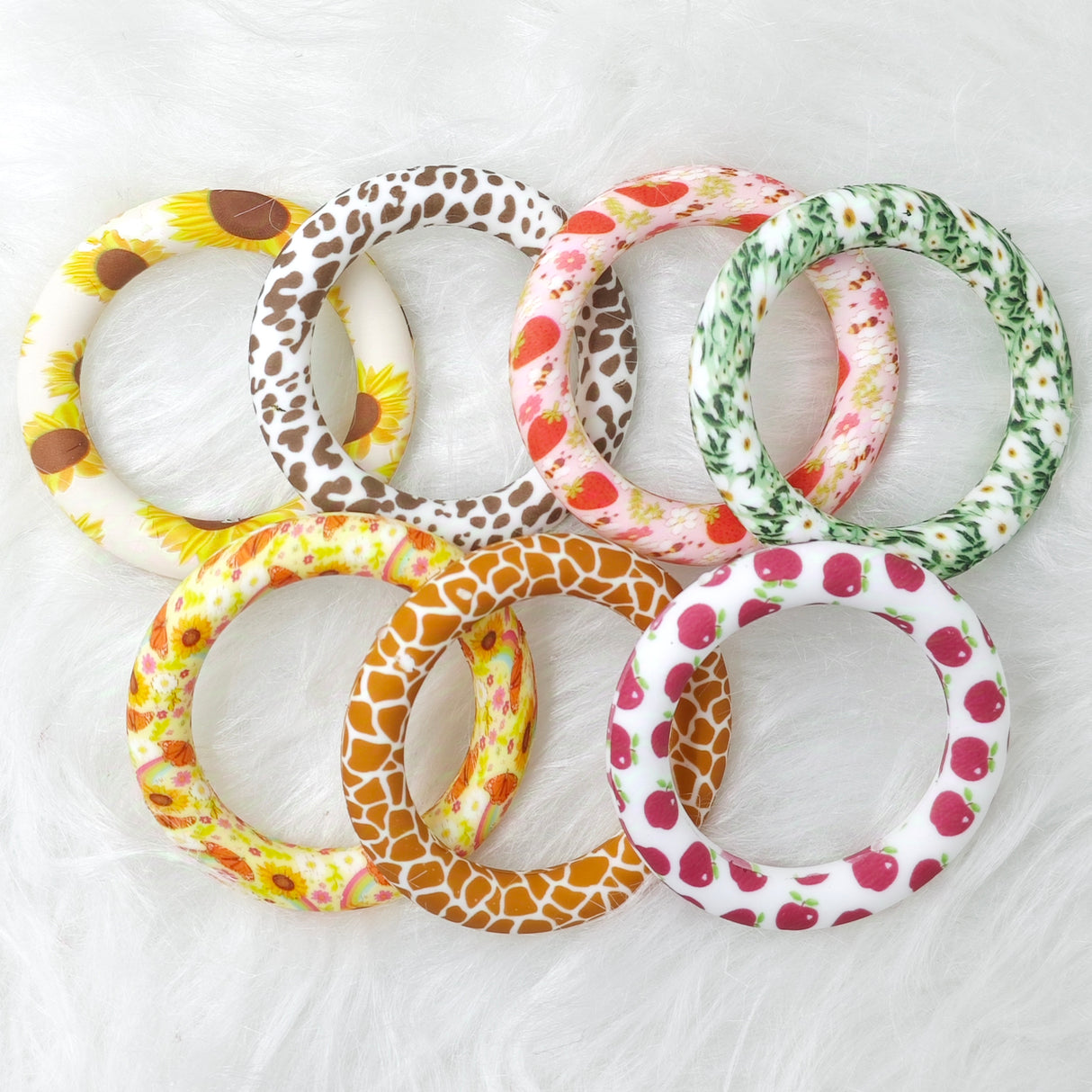 Beadable Silicone Ring Car Hanger Charm Loop