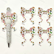 Dog Character Dinosaur Gift Box Print Bow Silicone Focal Beads for custom beadable pen handmade DIY craft projects