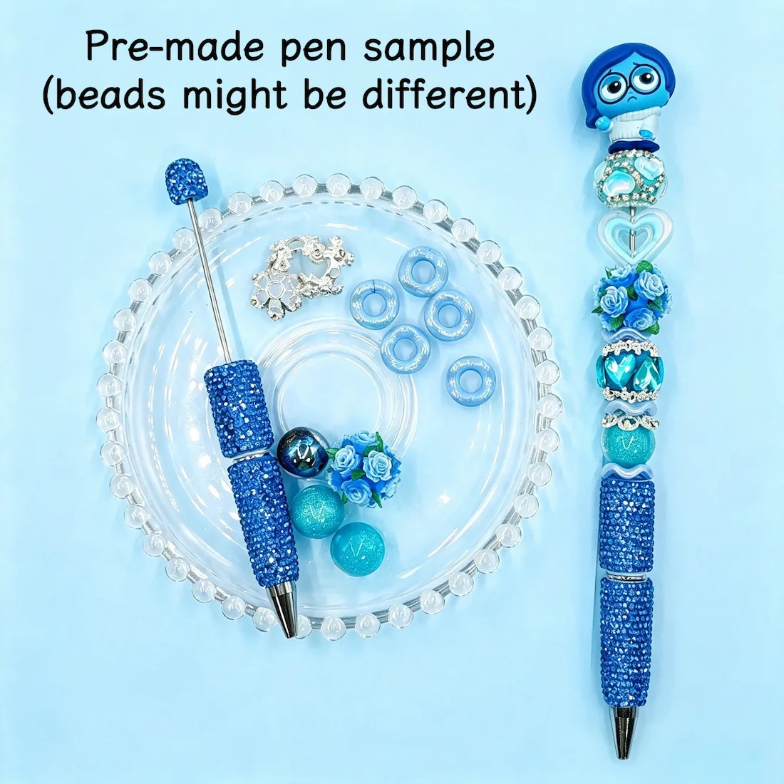 emotion cartoon character pen toppers no hole size view for diy beadable pens craft supplies