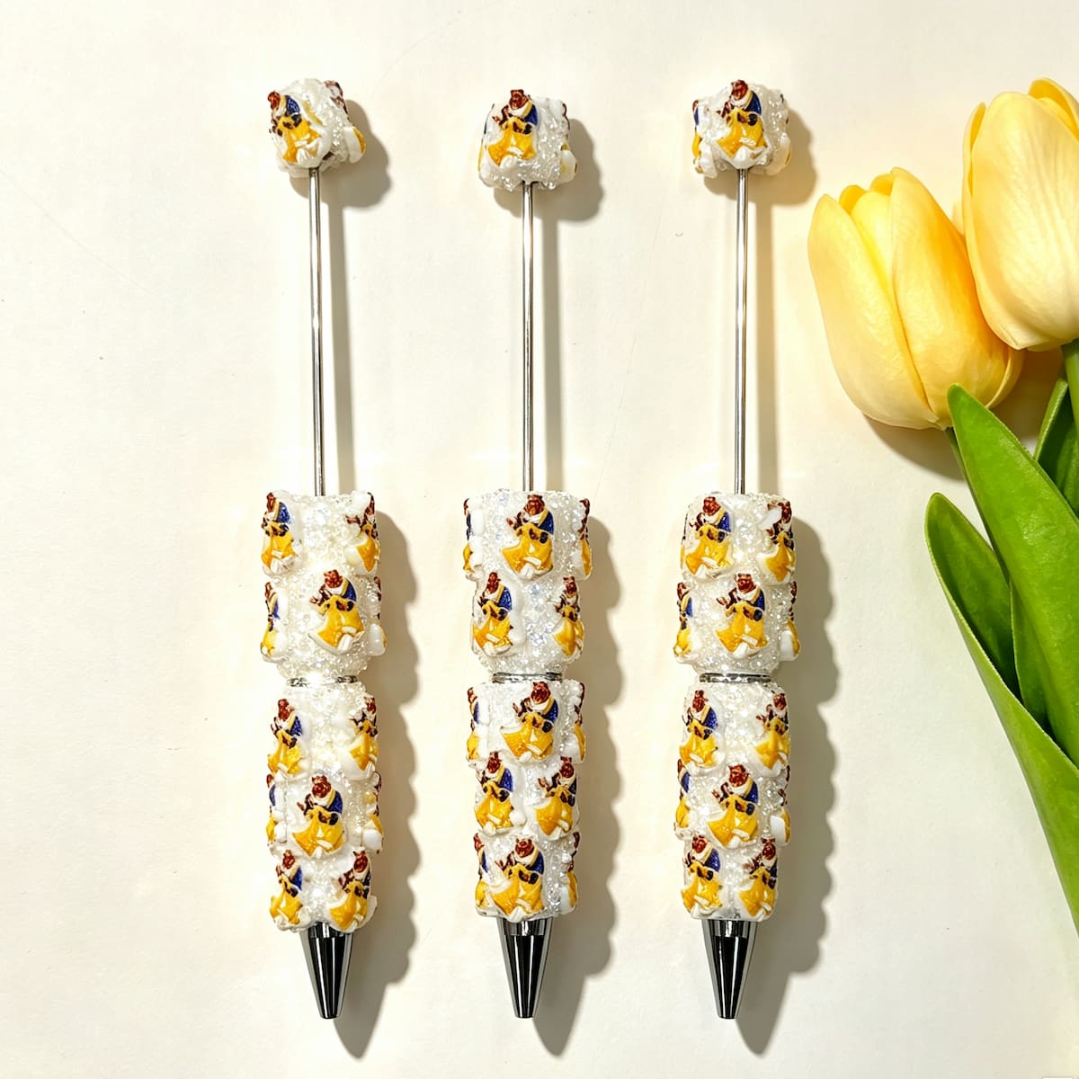 fairytale beauty character beadable pen blanks wholesale, compatible with 2mm focal beads for diy pen making