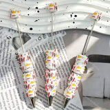 fast‑food theme printed beadable pens fun novelty theme for diy stationery and handmade gifts