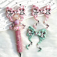 flat cute cow bow silicone focal beads for DIY pens and farmhouse-themed crafts