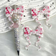flat pink cute kitten bow silicone focal beads for DIY pens and cute handmade crafts