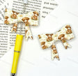 floral cute cow print bow silicone focal beads for beadable pens and cottage themed diy jewelry