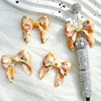Floral Print Bow 3D Silicone Focal Beads for beadable pen DIY craft projects