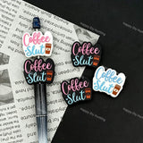 Coffee Slut Printed Silicone Focal Beads for DIY Beadable Pens & Keychain Crafts