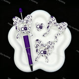 Sports theme bow heart silicone focal beads, horseshoe floral print beads for handmade beadable pen keychain