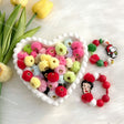 fuzzy spacers in solid colors wholesale for DIY beadable pens and jewelry crafts